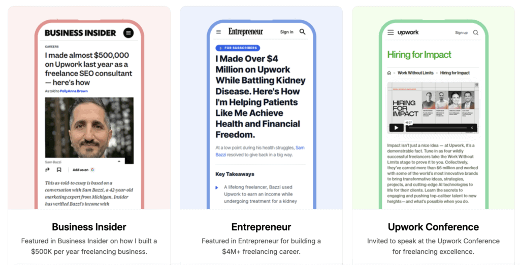 Here are some of the places I've been featured.